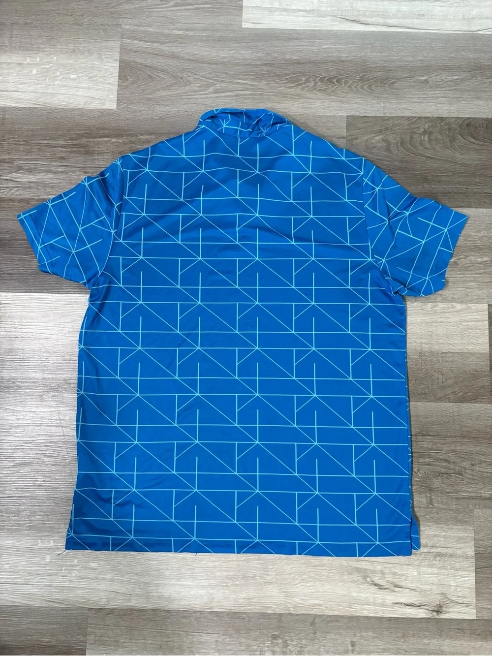 Adidas Men’s Blue Geometric Polo Shirt